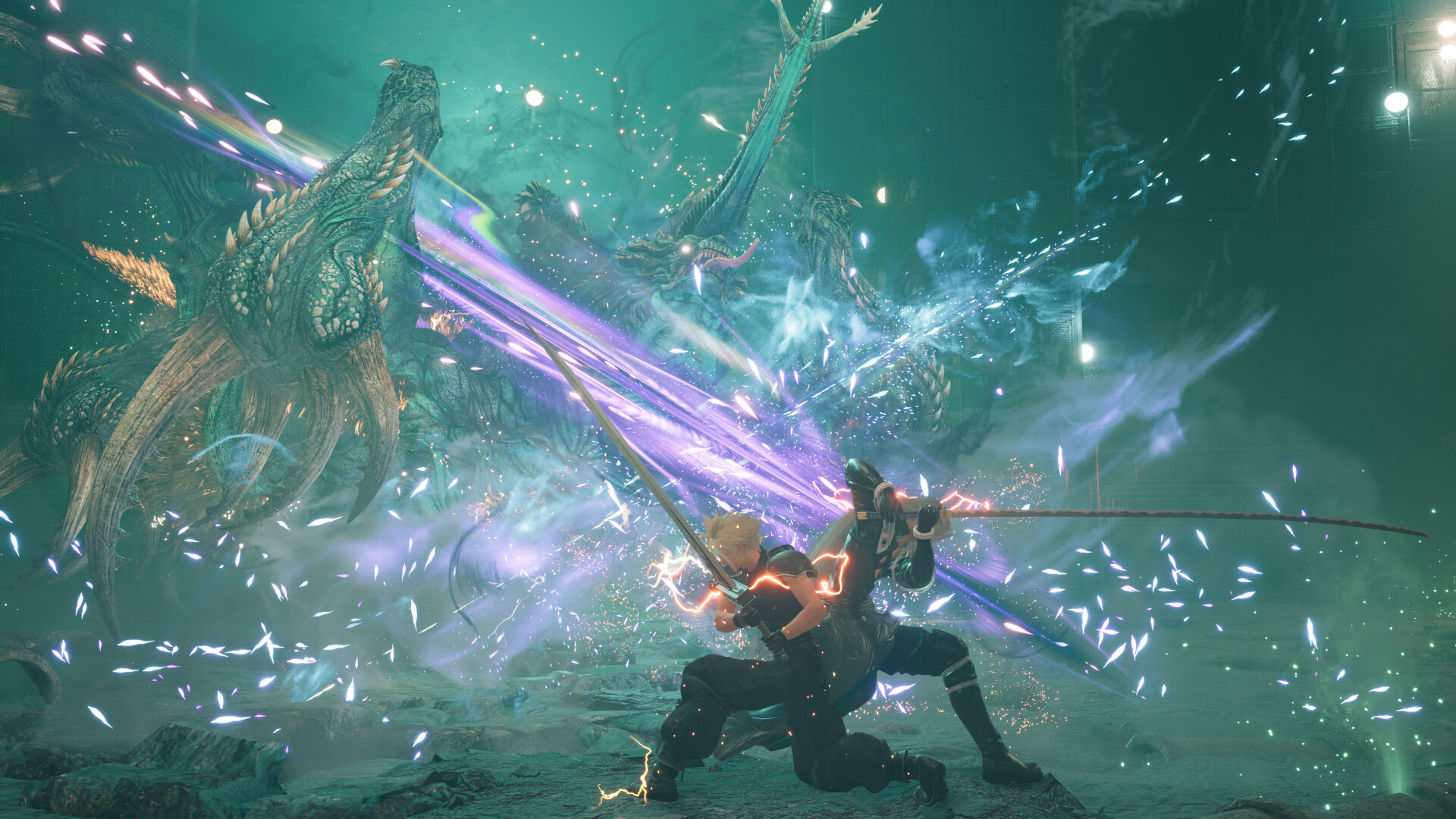 The battle in FINAL FANTASY VII REBIRTH