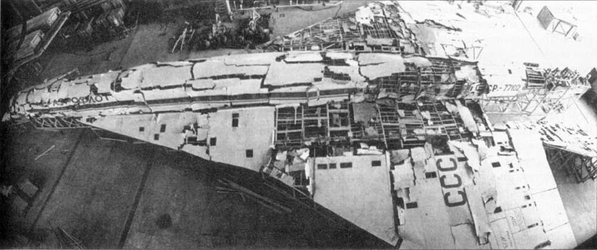The crashed Tu-144