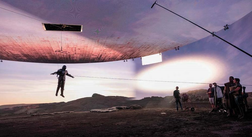 On the set of the Mandalorian series