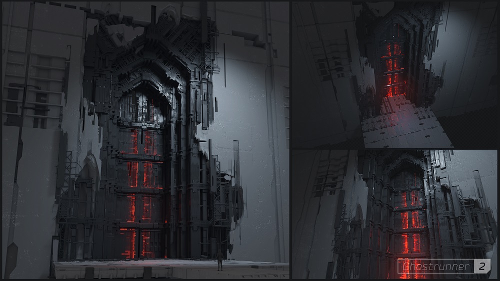 The dark and appealing cyberpunk style of the first Ghostrunner 2 concept art-2