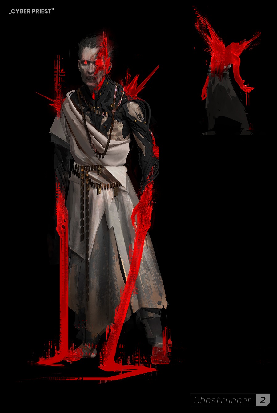 The dark and appealing cyberpunk style of the first Ghostrunner 2 concept art-5