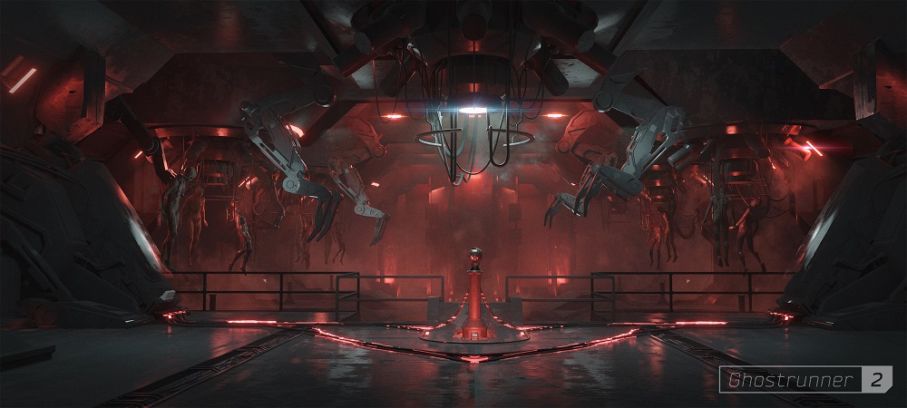 The dark and appealing cyberpunk style of the first Ghostrunner 2 concept art-7
