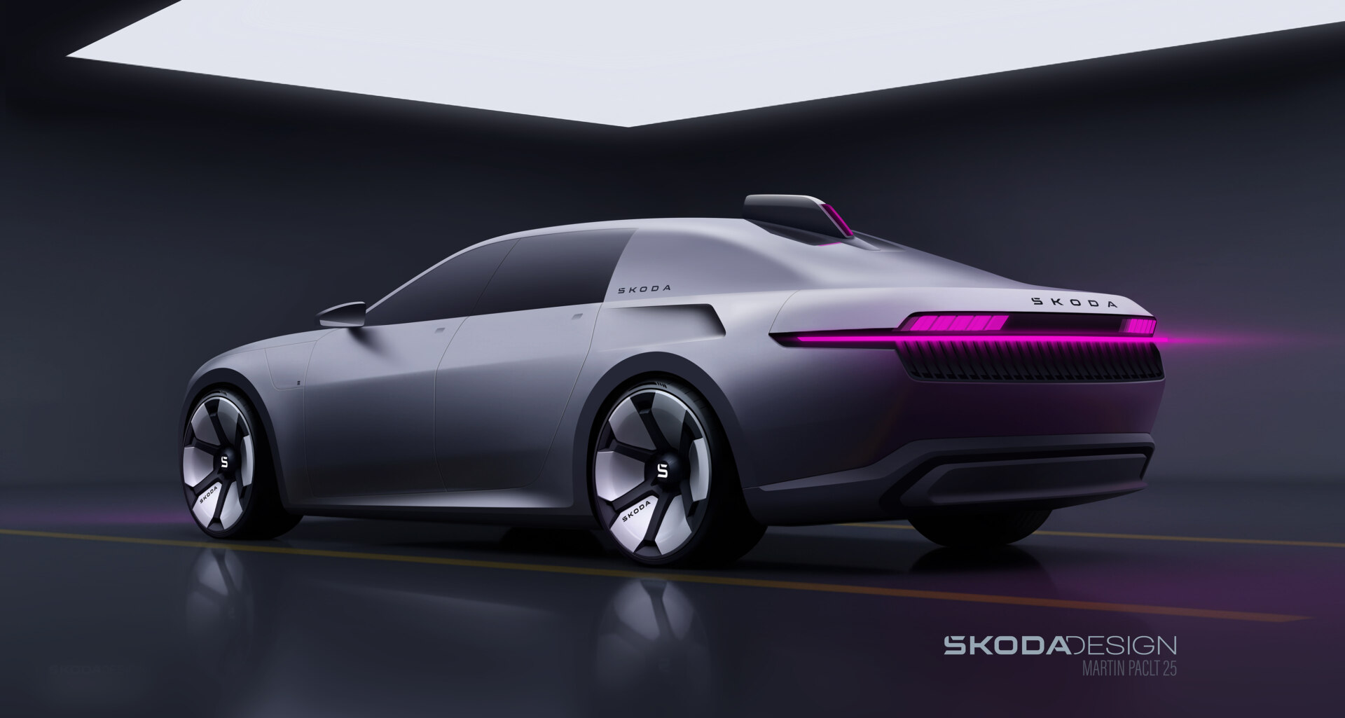 Концепт-скетч Škoda 100. Третій вигляд