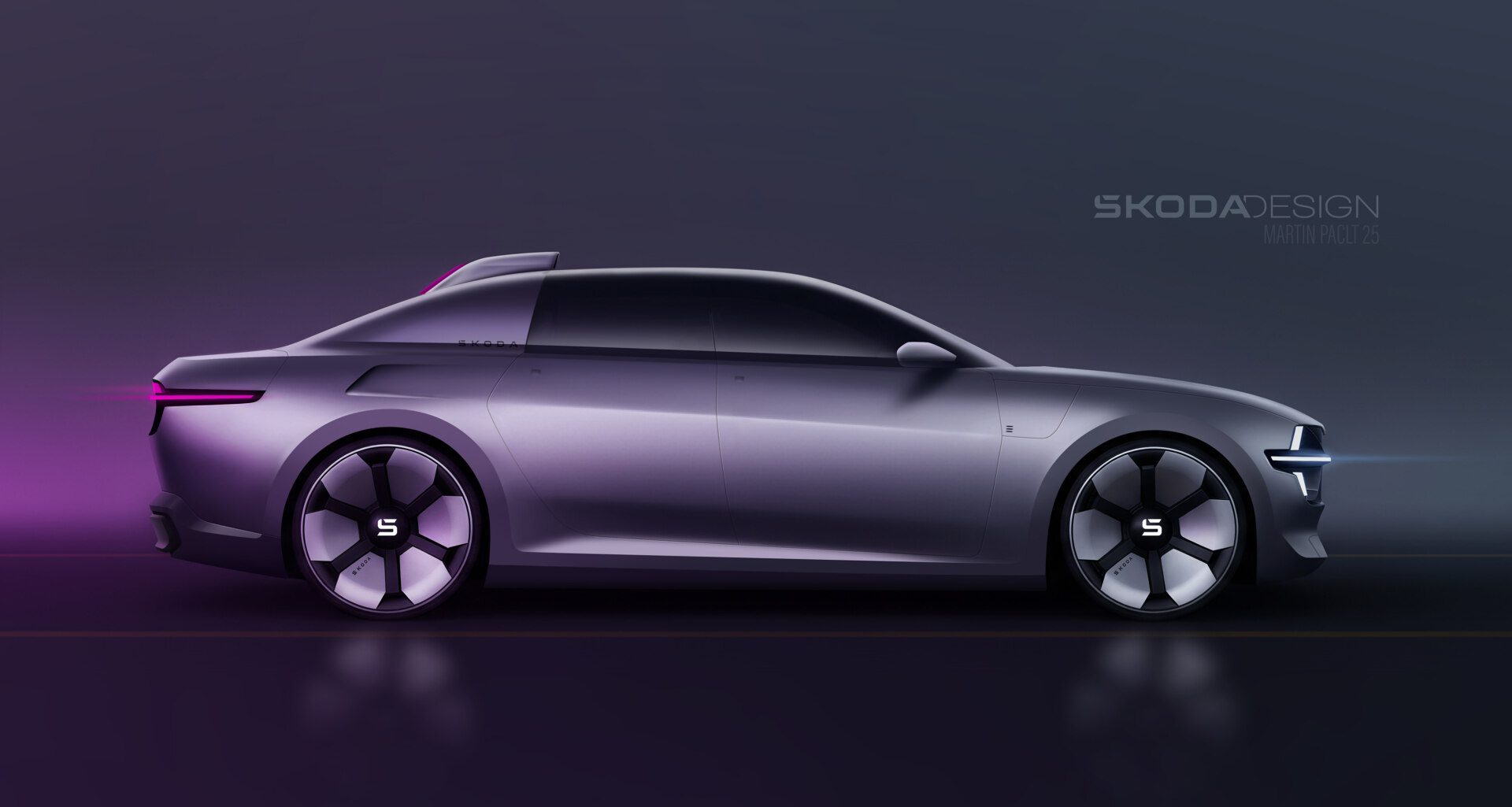 Концепт-скетч Škoda 100. Четвертий вигляд