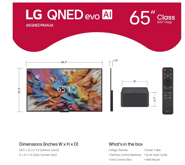 Système de lecture LG QNED9MA