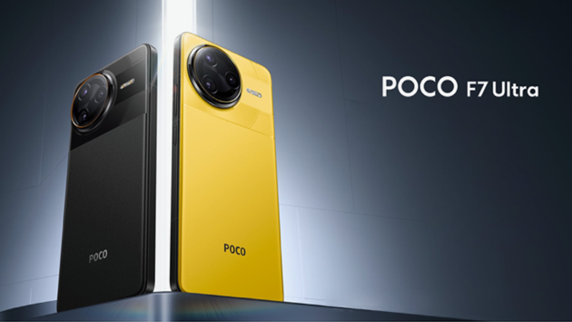 POCO F7 Ultra на чорному фоні