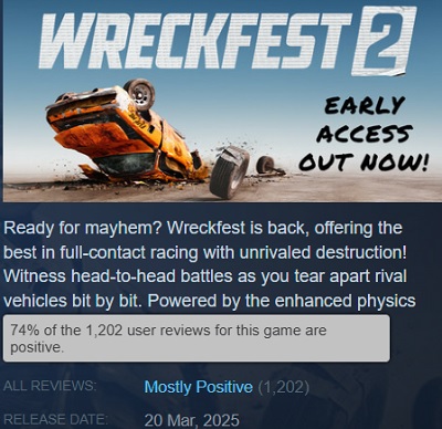Screen image from Wreckfest 2