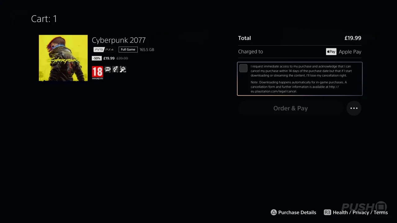 QR code for payment in the PlayStation Store