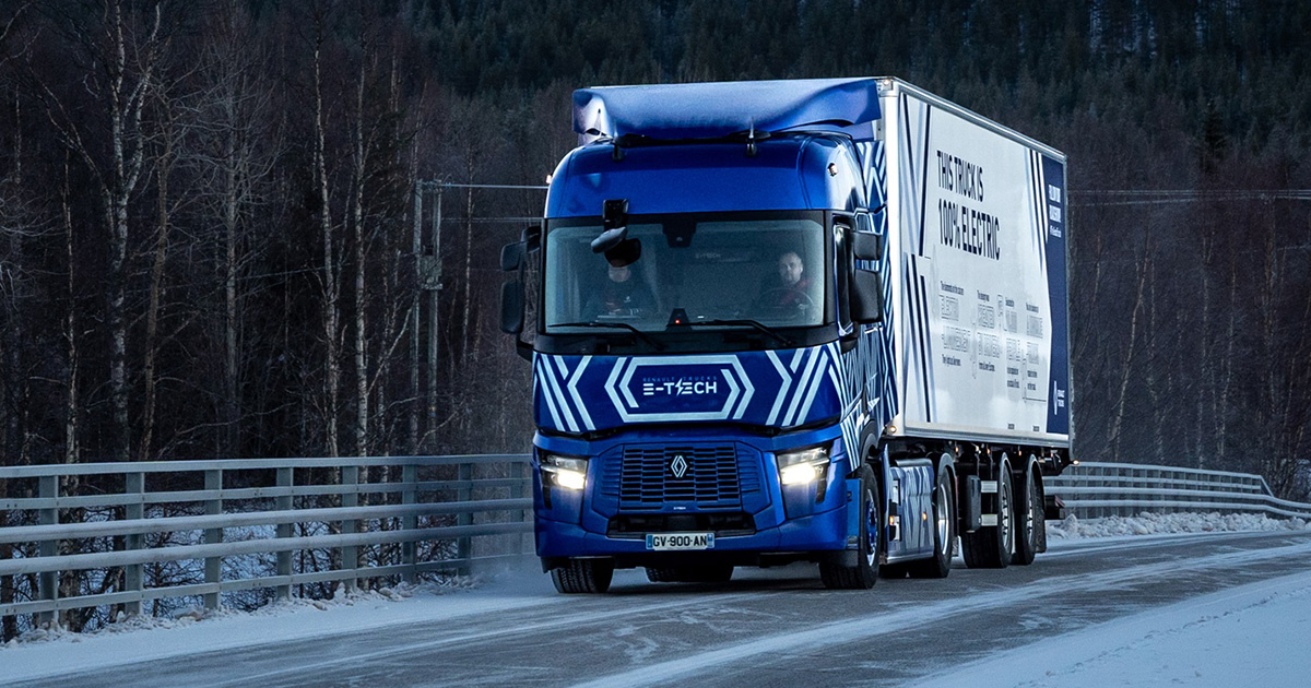 Грузовик Renault E-Tech Diamond Echo в Финляндии