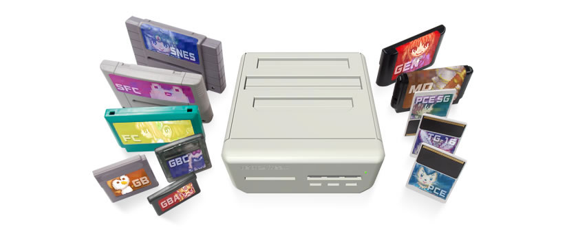 Консоль Retro Freak поддерживает 11 типов картриджей от старых приставок
