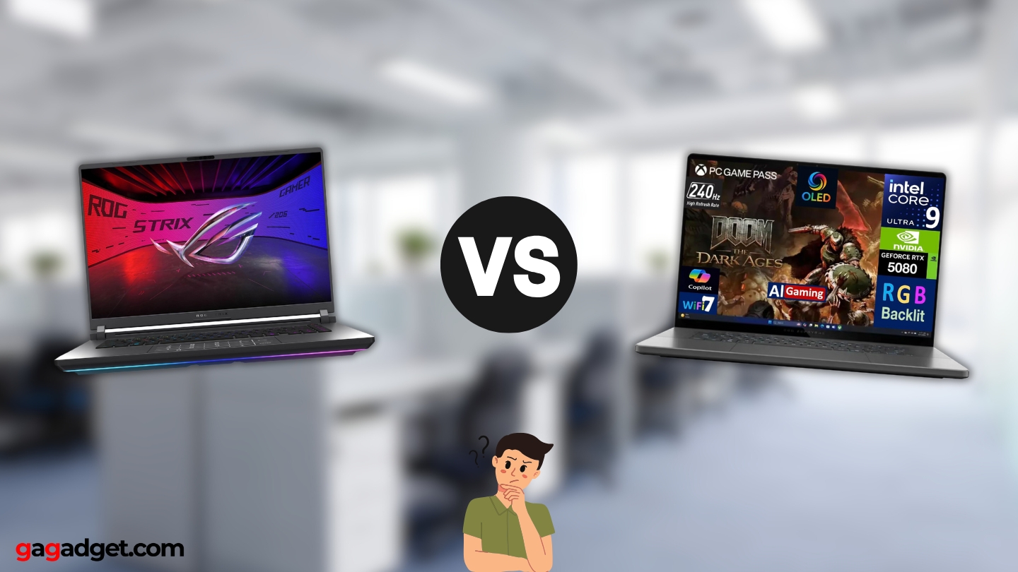 ROG Strix G16 versus ROG Zephyrus G16