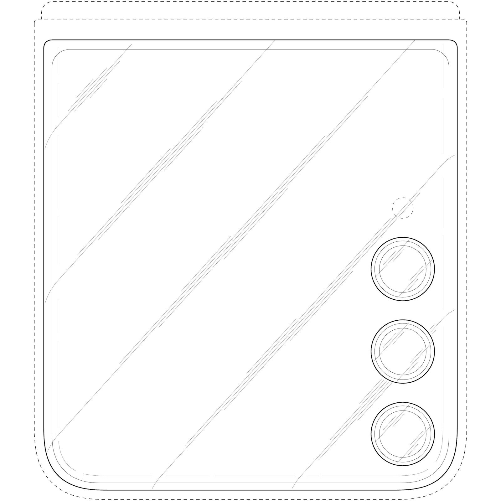 Front view of Samsung Galaxy Z Flip 7 with telephoto camera