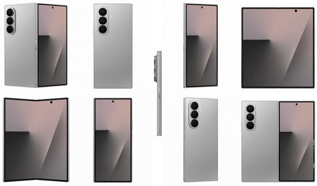 Samsung Galaxy Z Fold 7 in Silver Shadow colour