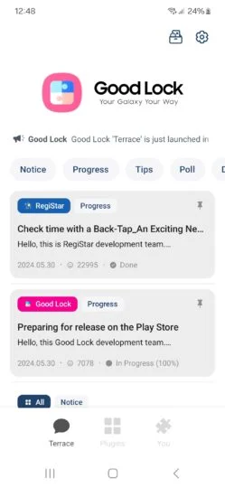 Terrace tab interface