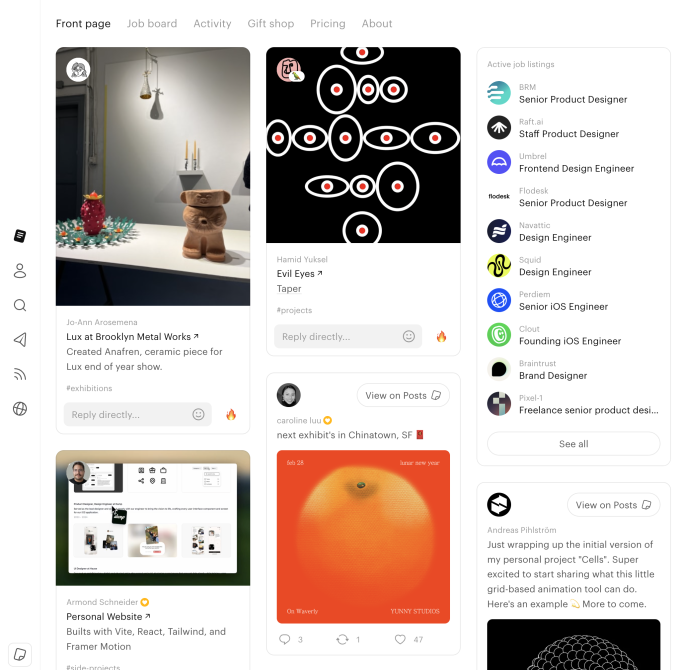 Interface de la plateforme Read.cv : Read.cv