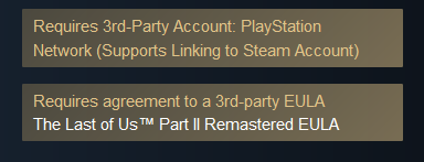PSN requirement. Illustration: Steam