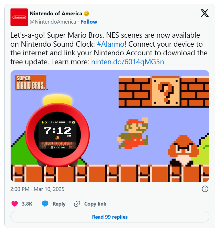 Réveil Nintendo Alarmo