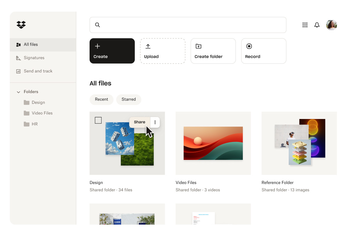 Dropbox a redessiné son interface web et lancé une version bêta ouverte de Dash avec prise en charge de l'intelligence artificielle.-2