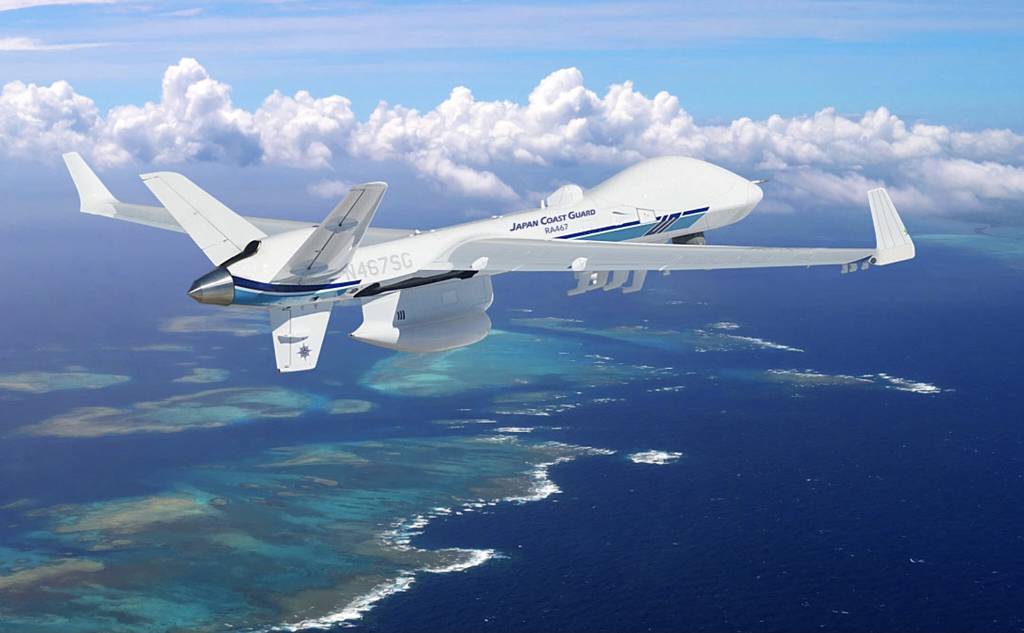 The Japanese Coast Guard has begun using American MQ-9B SeaGuardian drones