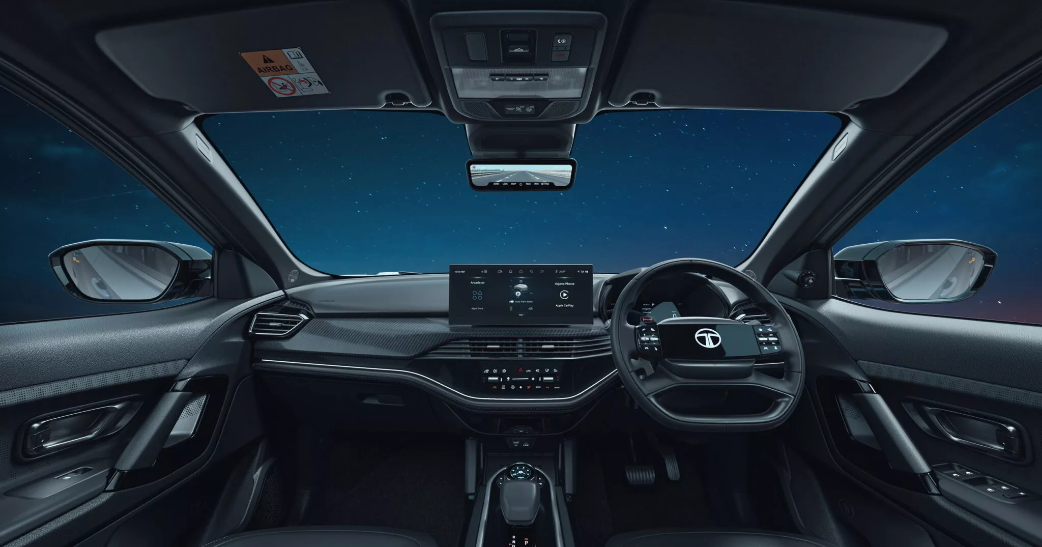 Intérieur du Tata Harrier.ev.