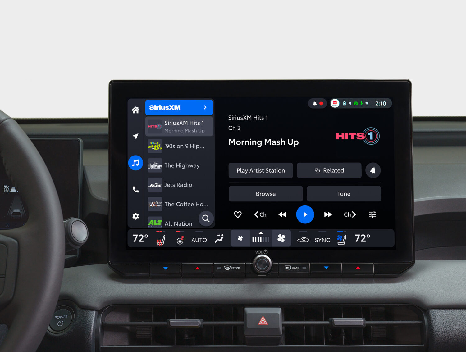 Toyota Audio Multimedia SiriusXM Now Playing