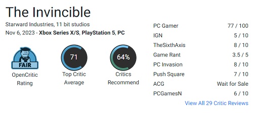Atmospheric game with monotonous gameplay: critics have reserved their praise for space thriller The Invincible-2