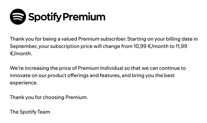 Майбутні зміни в підписках Spotify Premium. Ілюстрація: Sporify