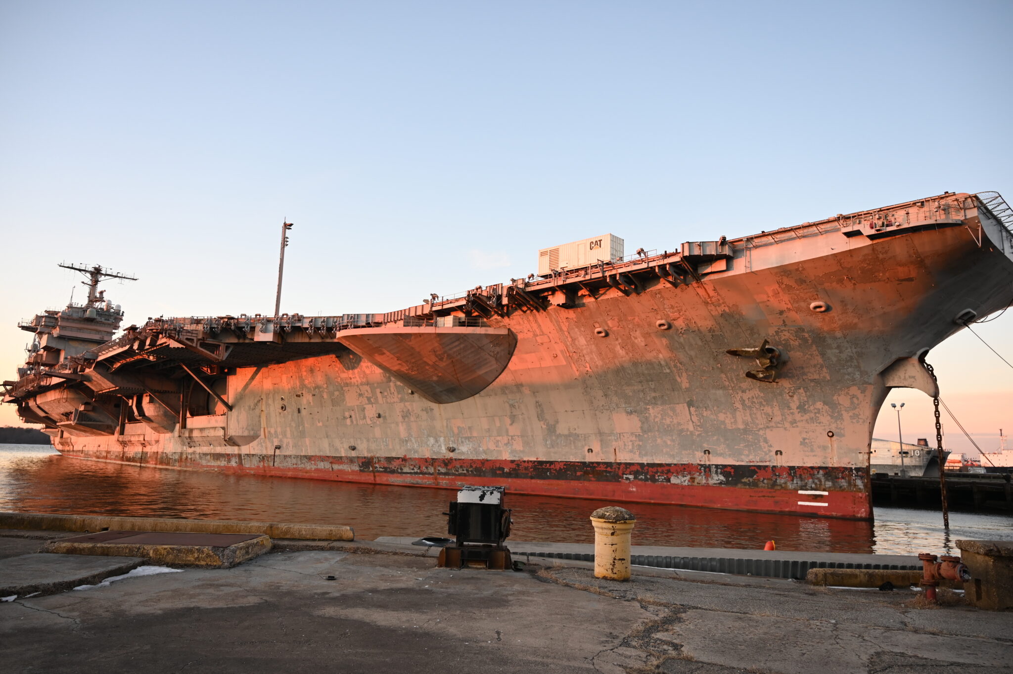 The aircraft carrier USS John F. Kennedy (CV 67) with a conventional engine