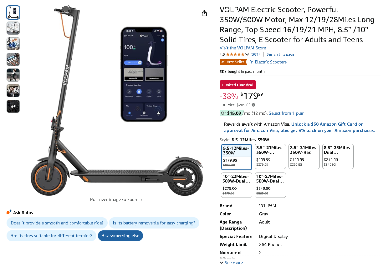 VOLPAM Electric Scooter VOLPAM Electric Scooter
