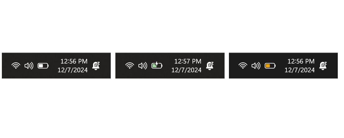 Новий значок батареї в Windows 11