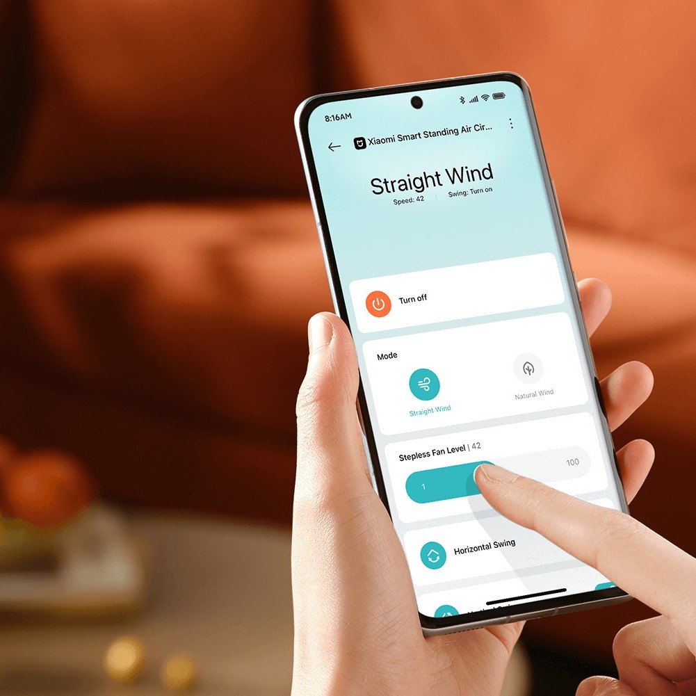 Xiaomi Home app for controlling the Smart Standing Air Circulation Fan