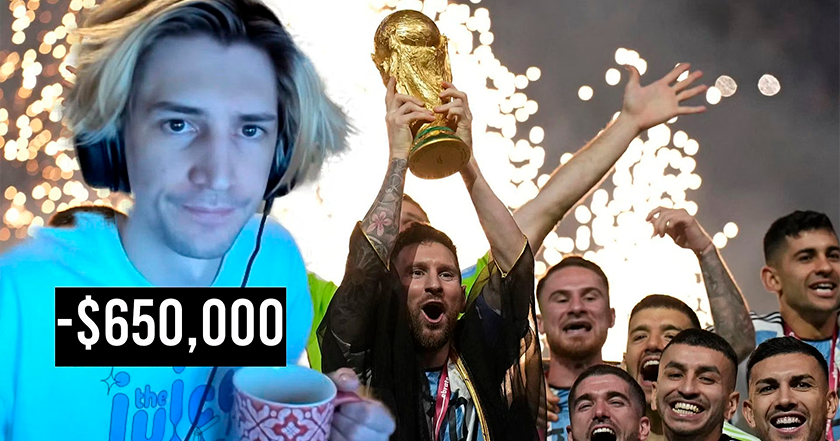 "It will be the easiest victory in my life". Streamer xQc lost 650 thousand dollars during the final match at the World Cup