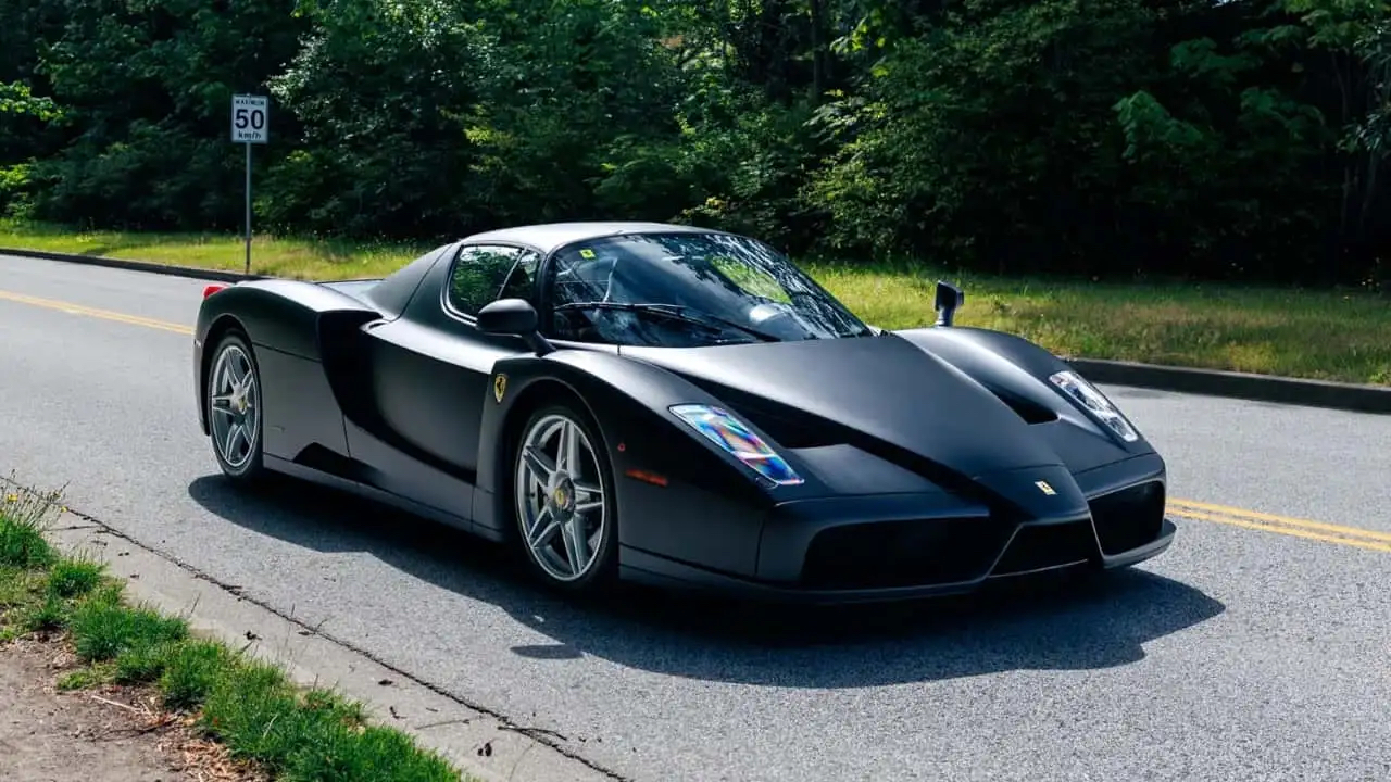 Ferrari Enzo матовый на дороге