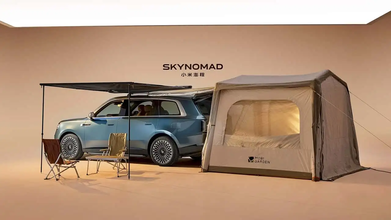 Двухъярусная крыша автомобиля Xiaomi SkyNomad изнутри