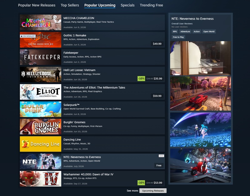 Зображення оновленого дизайну головної сторінки Steam