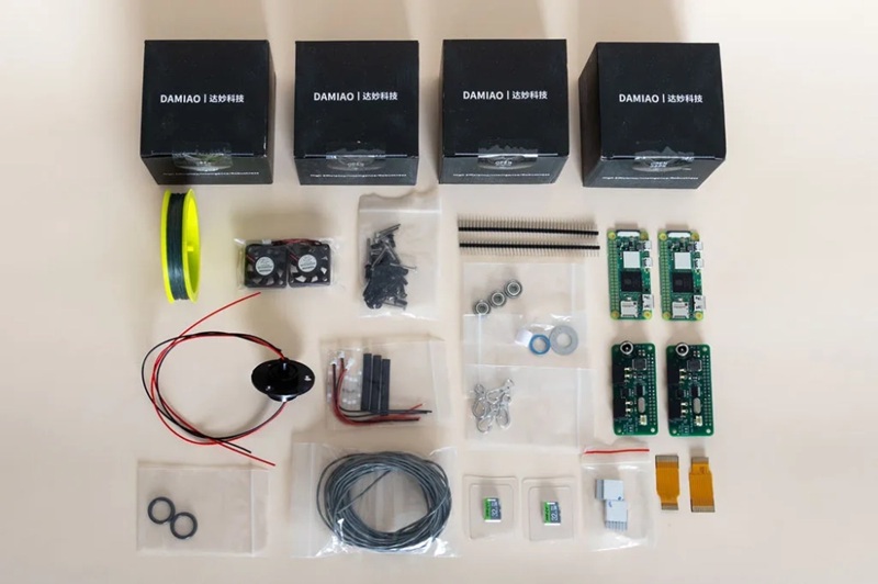 The DIY kit includes all structural components and 3D-printable parts.