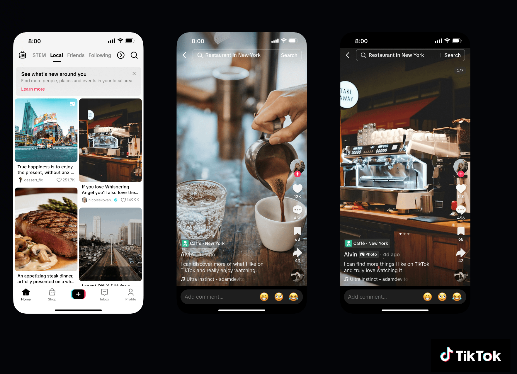 Скріншот рекомендаційної стрічки TikTok