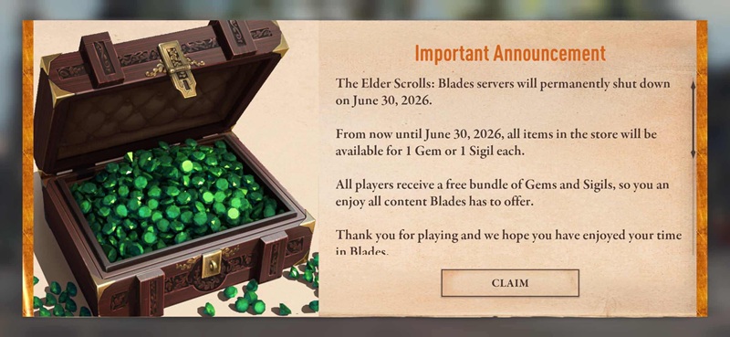 The Elder Scrolls: Blades - прощальна картинка