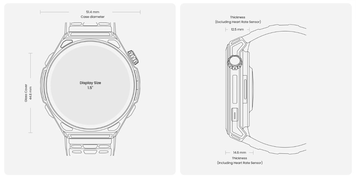 Габарити Amazfit Balance 3
