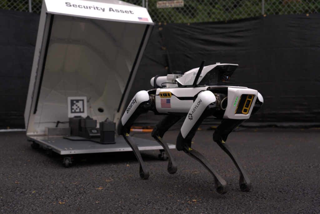 DroneDog's self-charging docking station, the DogHouse. Illustration: Asylon
