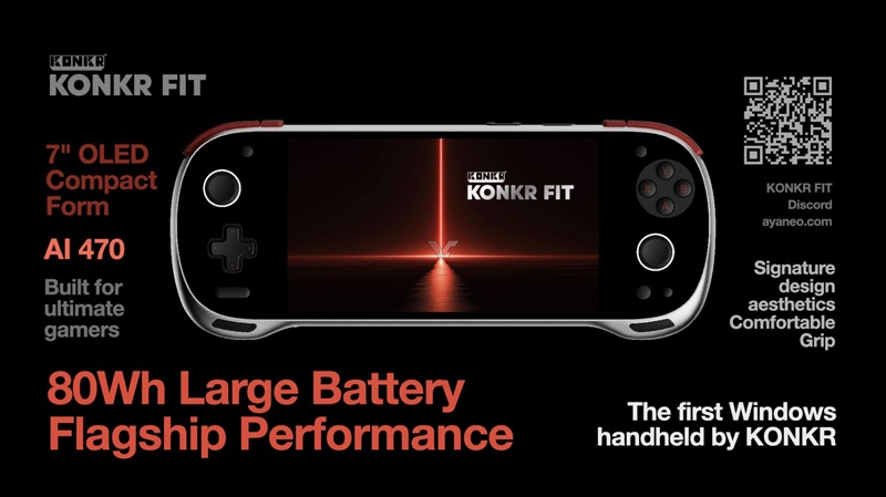 Image of the new Konkr Fit portable console from Ayaneo