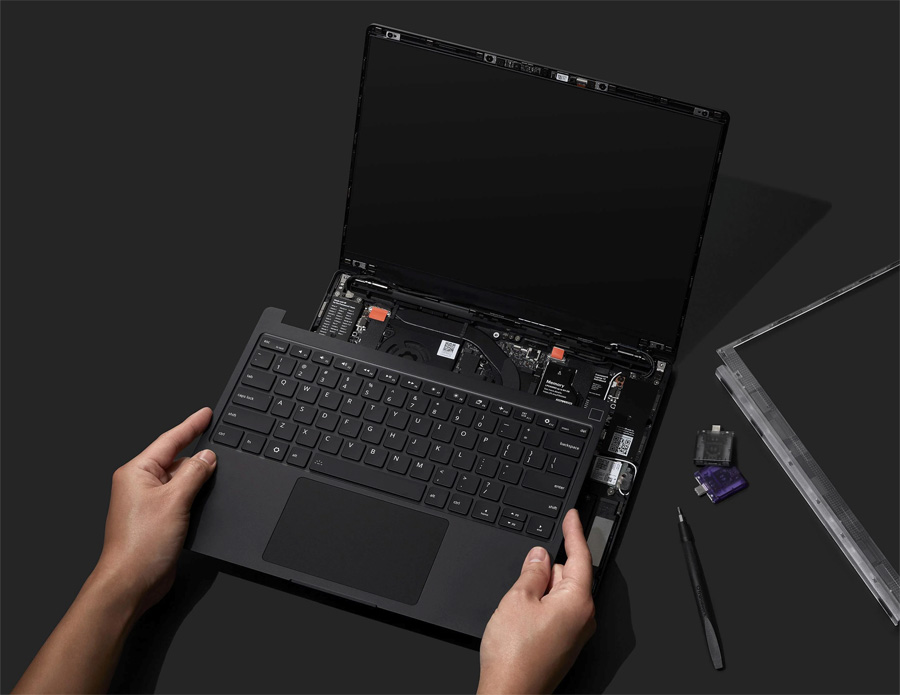 Framework Laptop 13 Pro modular design. Image: Framework