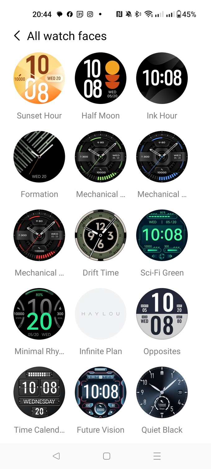 Інший варіант циферблату Haylou Watch 3
