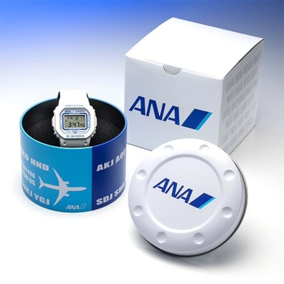 ANA logo on the back cover of G-Shock DW-5600