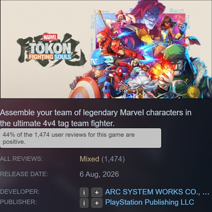 MARVEL Tōkon: Fighting Souls lets players switch between three-character teams in real time — but online access requires a PSN account.