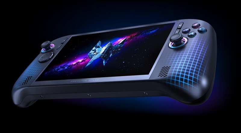 Acer Predator Atlas 8 gaming handheld with Intel Arc G3 Extreme processor.