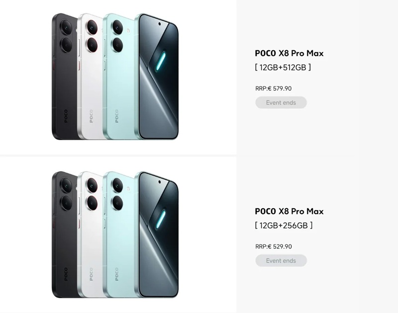 Poco X8 Pro та X8 Pro Max офіційні зображення