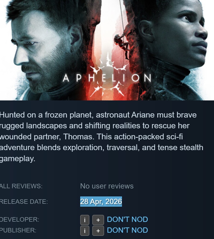 Інтерфейс нової гри Aphelion