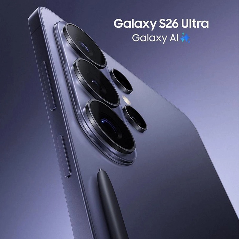 Render of Galaxy S26 Ultra in 'Cobalt Violet' color