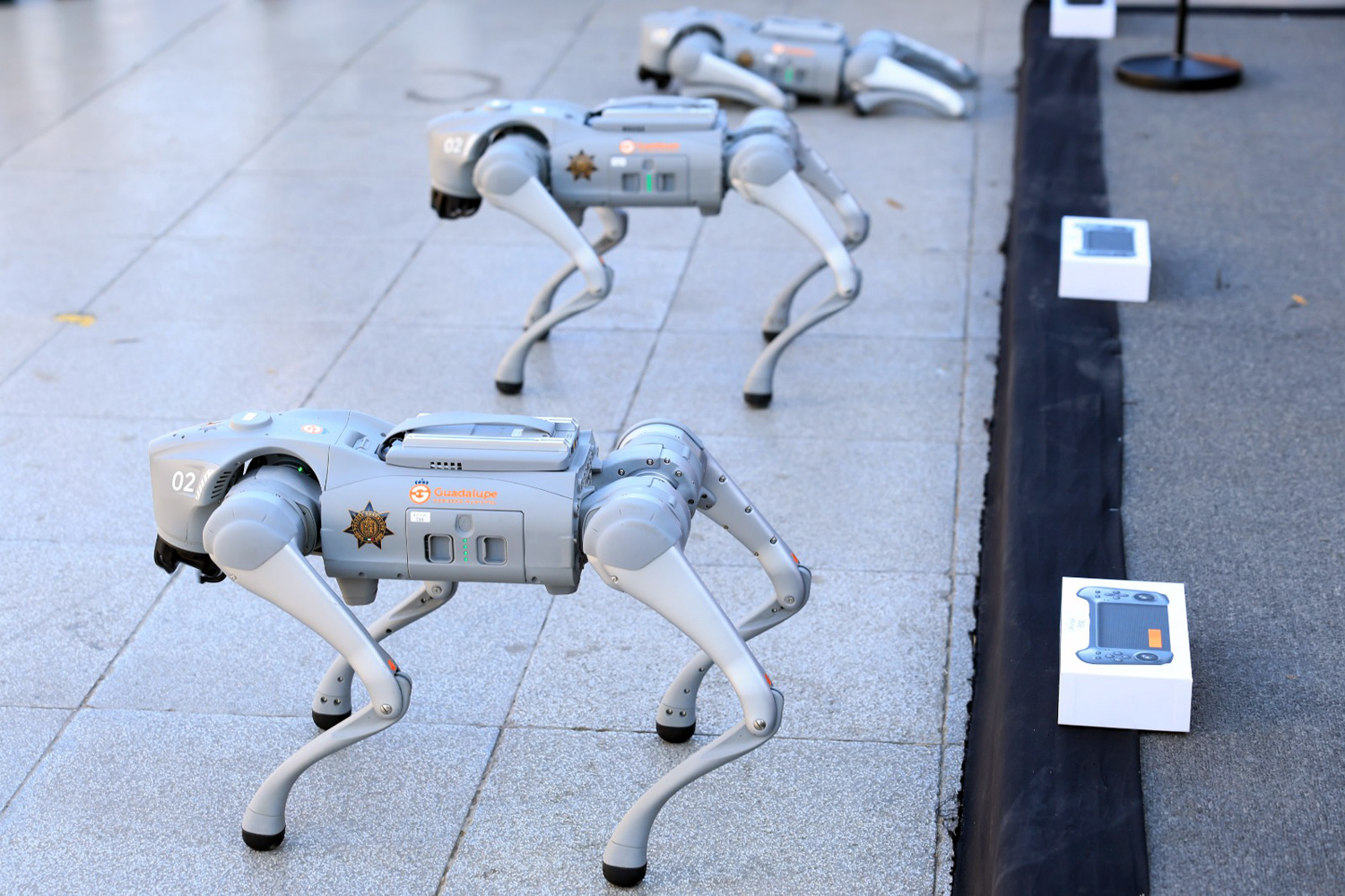 Chiens-robots K9-X en démonstration à Guadalupe
